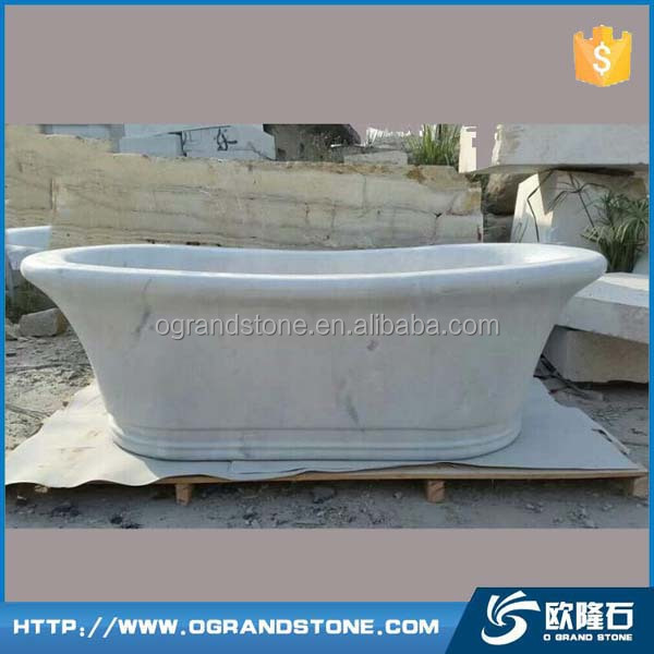 Bathroom Curve natural stone bath tubs Beige Cream marble bathtubs