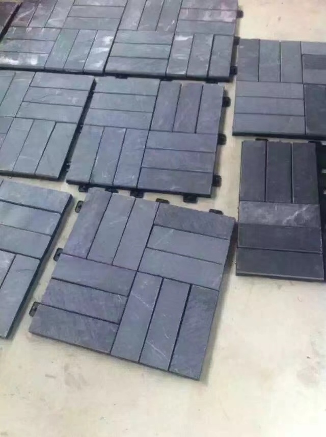 Blue non-slip large outdoor swimming pool slate tile