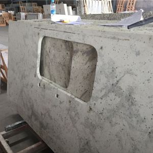 Prefab large Andromeda white  Granite  Kitchen Island table top