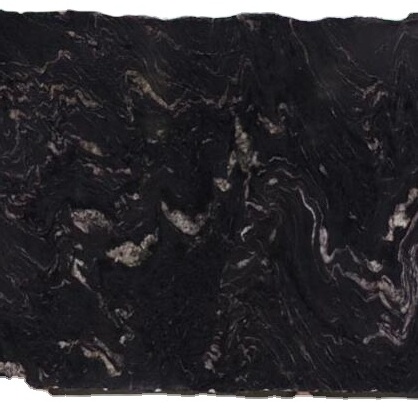 Brazilian black TITANIUM cosmic black granite slab