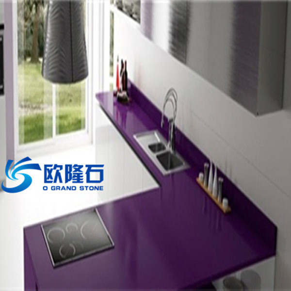 Purple Quartz Slab, Artificial Quartz Stone for Kitchen Countertop