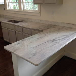 Synthetic discount Carrara white marble kitchen counter tops