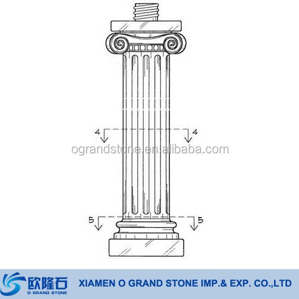 Indoor decorative Granite Stone Roman Column