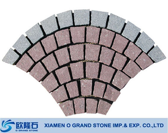 cobblestone paver mats, granite mesh cobblestone pavers FOR SALE