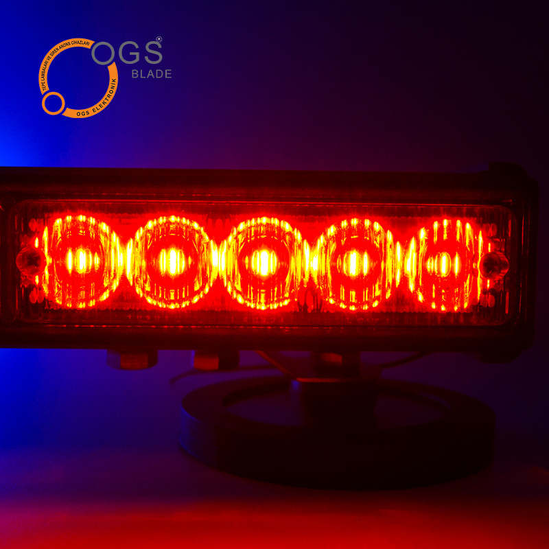 Emergency Vehicle Ambulance Flashing Lightbar Warning Light Rechargeable 3 W Leds Strobe Light Bar Grill Light