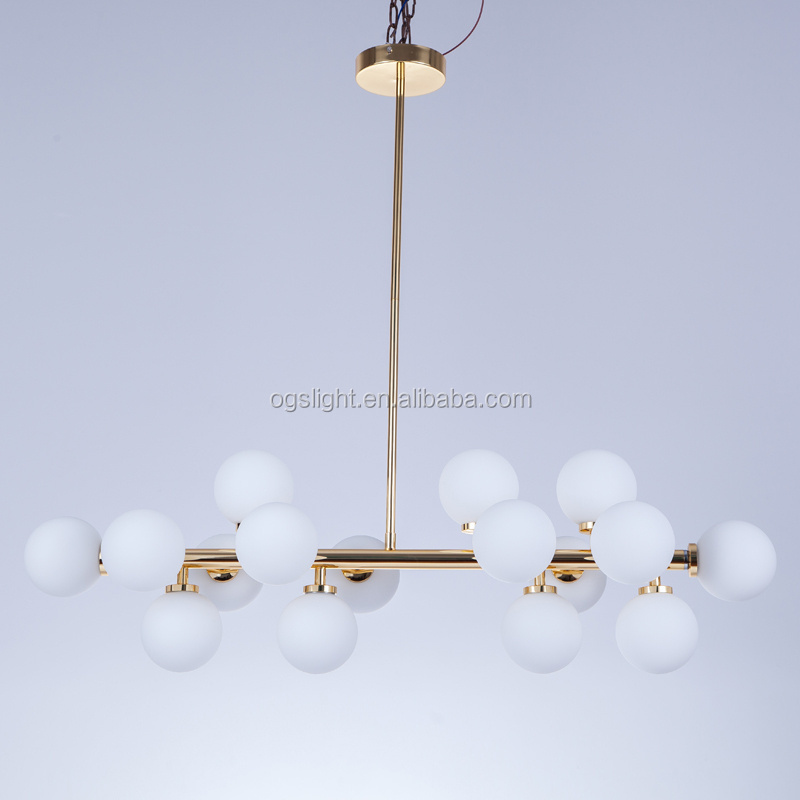 Ball Ceiling Pendant Light Chandeliers Led Dining Room Lighting CE Rohs Metal Frosted Glass Iron 60 Glass Nordic Modern Creative