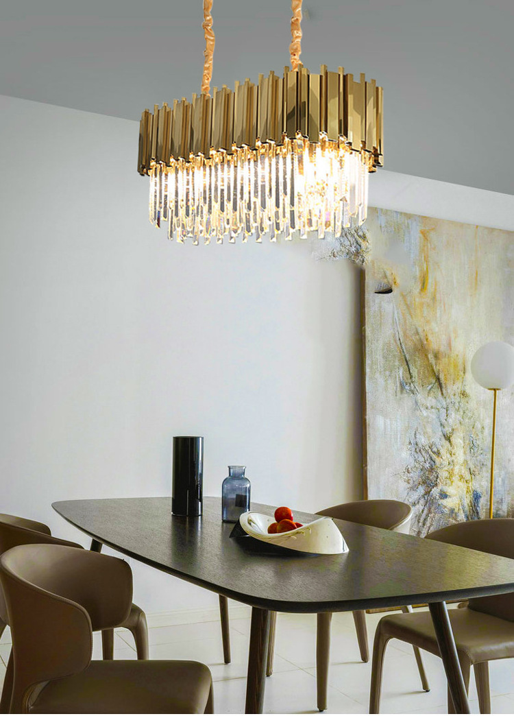 Contemporary Crystal Chandelier Pendant lighting Ceiling Chandelier Hanging Lamp with 5 Lights Fixture Flush Mount