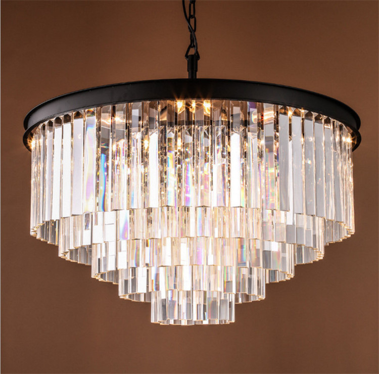 Crystal Chandelier Modern Chandeliers Light Fixture 3/4/5/6-tier LED 80 Lighting and Circuitry Design Brown Carton CE Rohs 1 Pcs