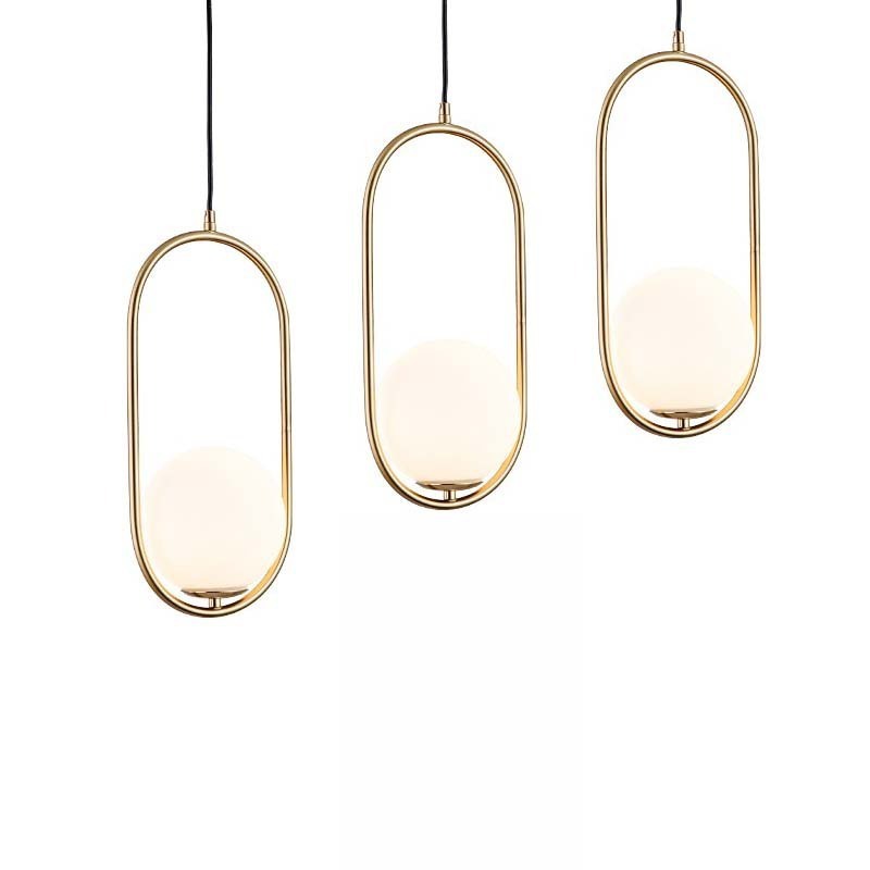 Modern Nordic Ceiling Pendant Lamp Ball Chandeliers Light Iron Apartment 70 Suspension Lamp Edison Glass Fixtures Glass in Glass