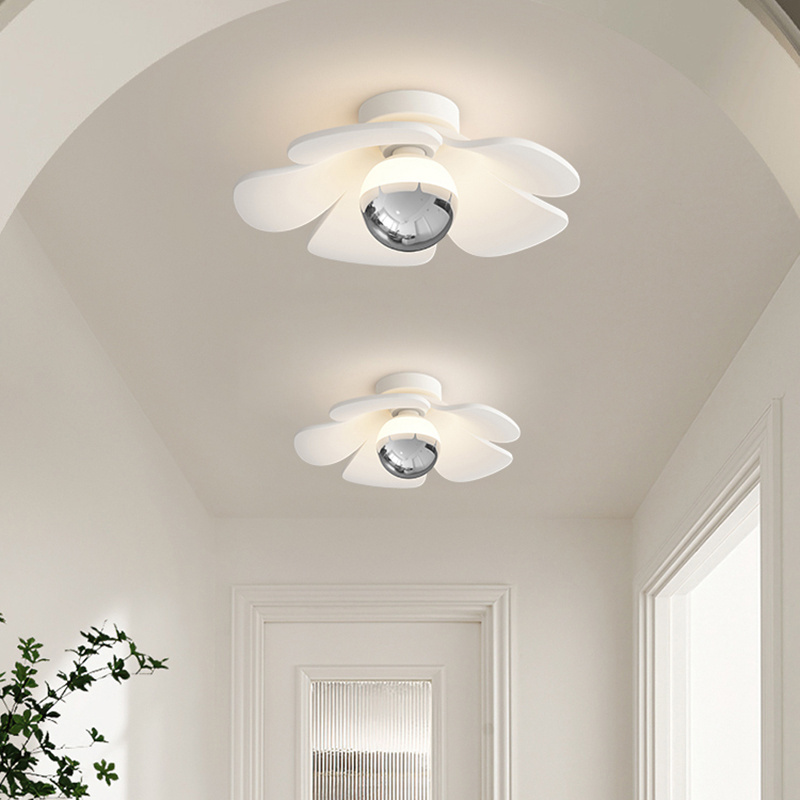 Apartment Hotel Luxury Chandelier Interior Decoration Chandelier White Flower Shaped Ceiling Light