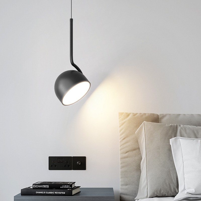 Modern Interior Decoration Single Head Black Lighting Fixture Dome Pendant Lamp for Home Restaurant Room