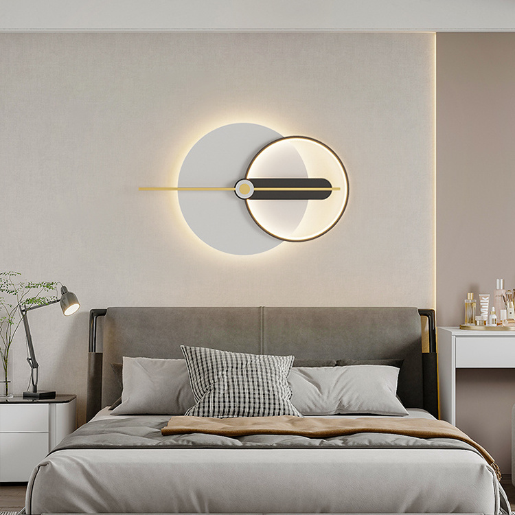 Nordic Living Room Bedroom Wall Lamp Simple Modern Creative Design Decorative Bedside Lamp Metal 80 Round Bedroom Light Fixtures