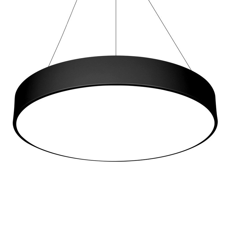 Office Chandelier Led Round Hanging Light Office Building Restaurant Modern Simple Ceiling Lights