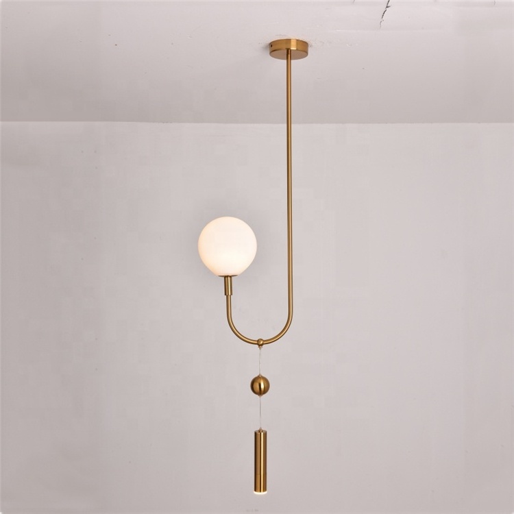 Nordic Style Villa Indoor Decoration Chandelier Pendant Light Kitchen Hanging Gold Round Glass Modern 80 G9 Led Wall Light 120