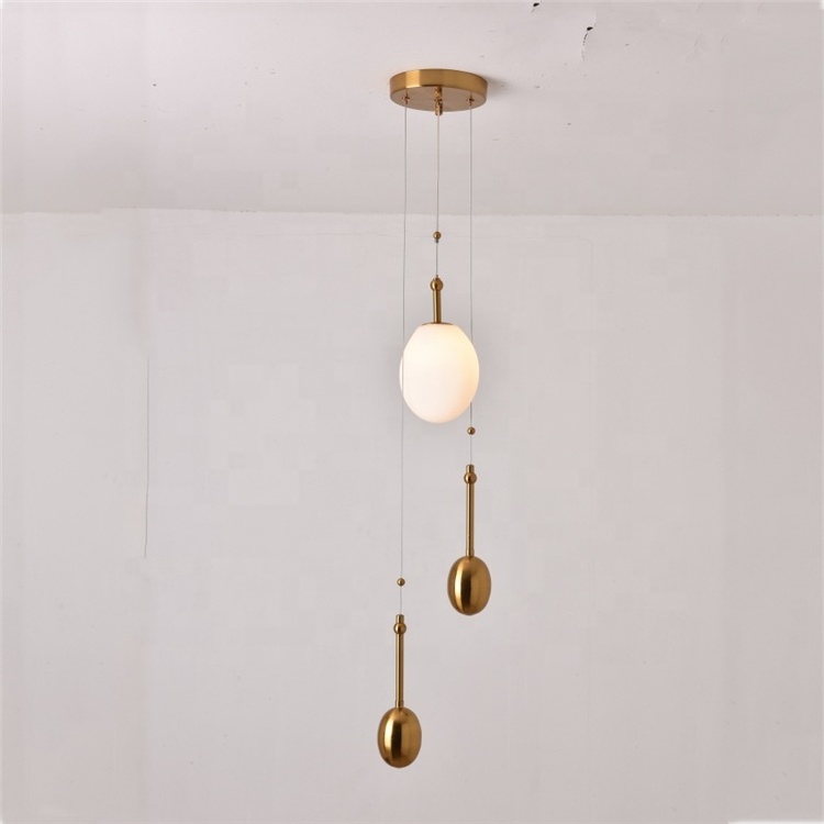 Nordic Style Villa Indoor Decoration Chandelier Pendant Light Kitchen Hanging Gold Round Glass Modern 80 G9 Led Wall Light 120