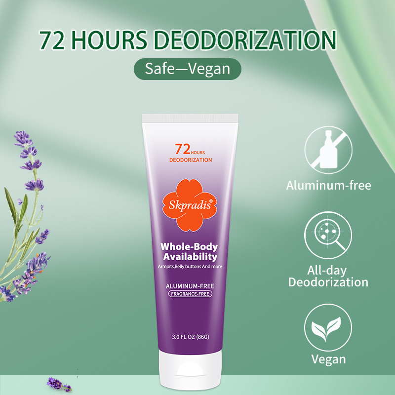 Deodorant Cream 72 Hour Odor Control Invisible Cream Tube Body Deodorant For Body Intimate Care