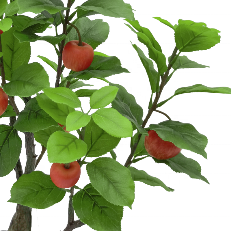 Low price lifelike artificial apple tree plants bonsai with vase for home decoration outdoor