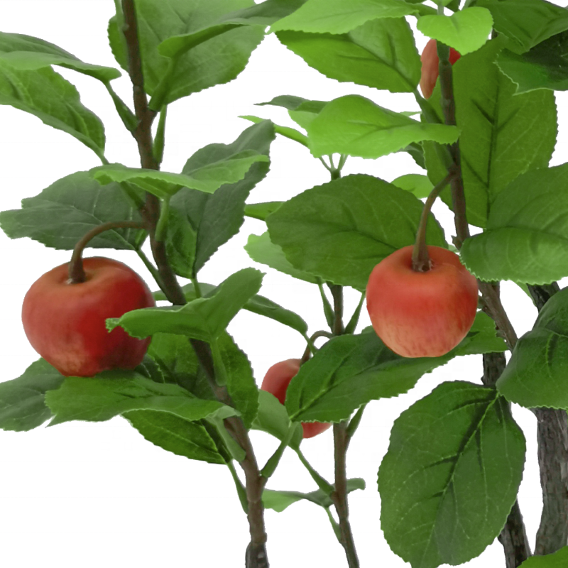 Low price lifelike artificial apple tree plants bonsai with vase for home decoration outdoor