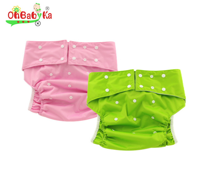 ohbabyka Reusable Nappy Adjustable Adult Cloth Diaper Women Health Care Leak proof Diaper Pants For Men Women