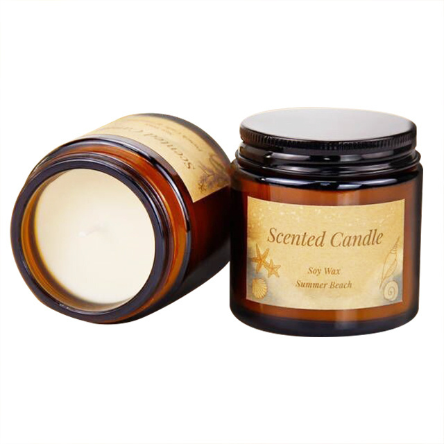 Wholesale unique handmade scented candle jar with lid natual soywax for home holiday DIY in stock