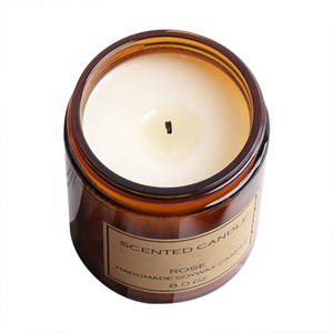 Wholesale unique handmade scented candle jar with lid natual soywax for home holiday DIY in stock