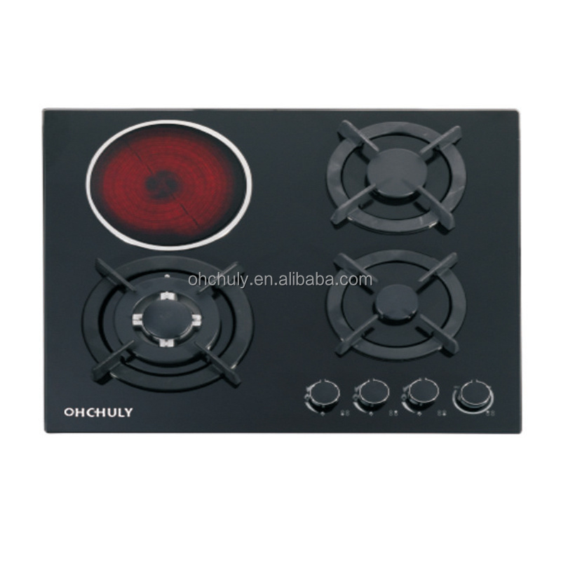 Best selling the most popular built-in 5 burner gas hob cooker with ceramic infrared