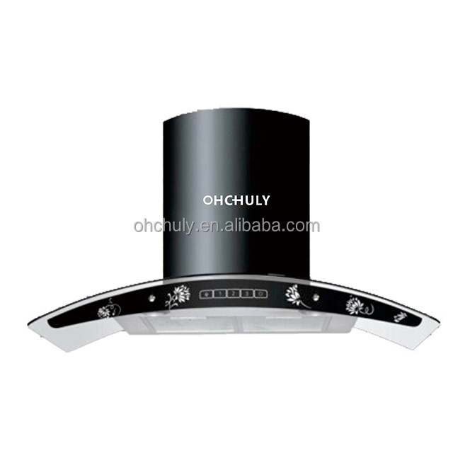 Smart 900mm kitchen Range Hoods Stainless Steel body Auto Clean Island Chimney