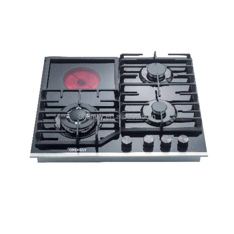 Best selling the most popular built-in 5 burner gas hob cooker with ceramic infrared