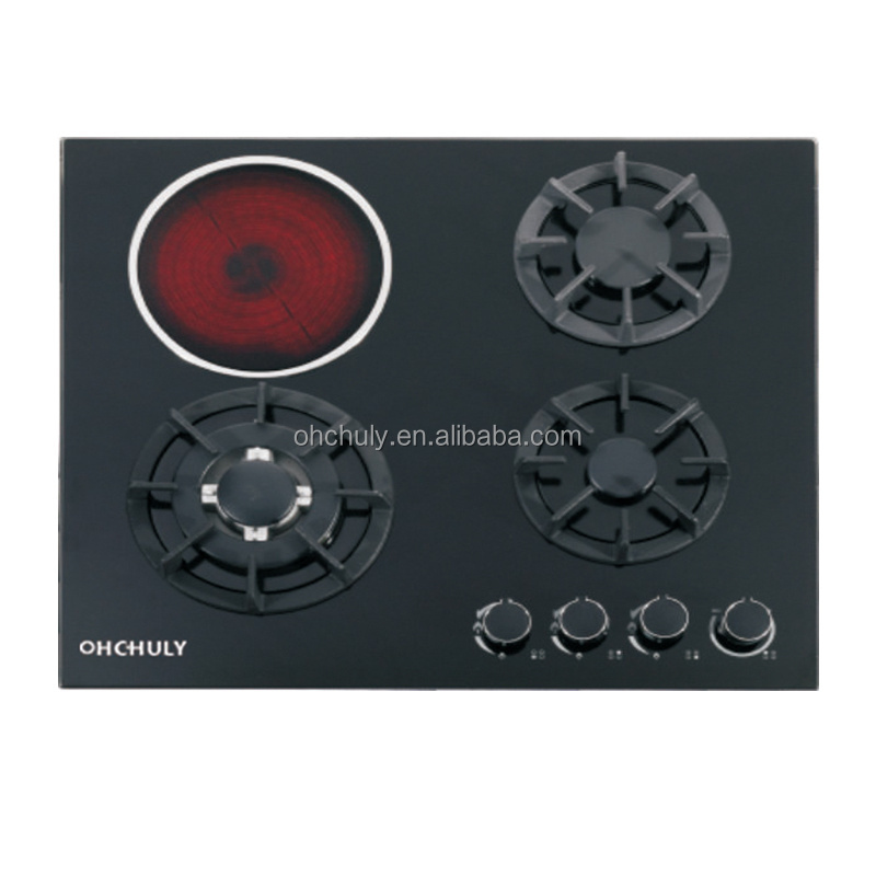 Best selling the most popular built-in 5 burner gas hob cooker with ceramic infrared