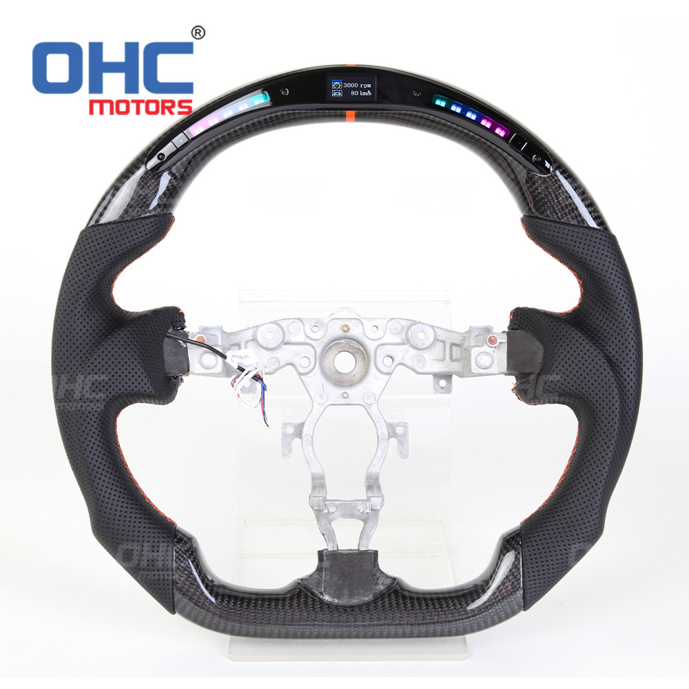 370z carbon fiber fit for nissan 370z exhaust led rpm real carbon fiber steering wheel accessories auto parts nismo ohc motors