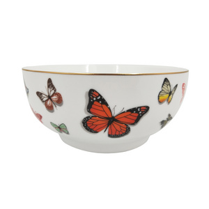 5-inch bone china bowl dinnerware household birds decal on-glazed colorful ceramic soup bowl 5 pcs porcelain dinnerware set