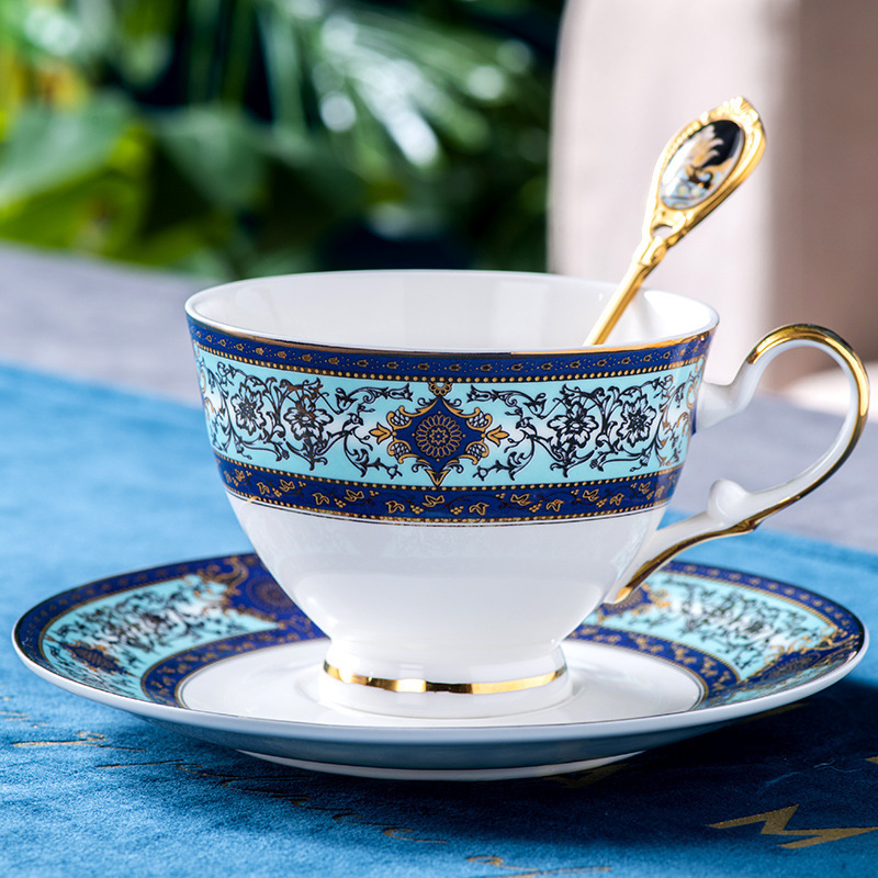 Fine Bone China Tea Cups and Saucers Turkish Coffee Cups Set