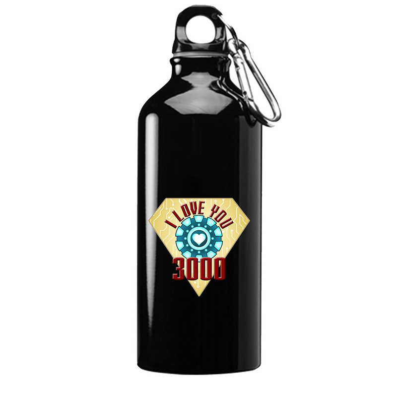 promotional custom logo colorful reusable 20 Oz metal aluminum sports drink water bottle 500ml 750ml with carabiner cover