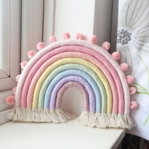 Wholesales Kids Room Rainbow Wall Hanging Knitted Macrame Wall Hangings