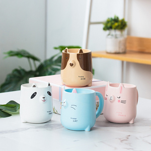 Custom 3D Dog Porcelain Milk Mug Animal Ceramic Coffee Mug