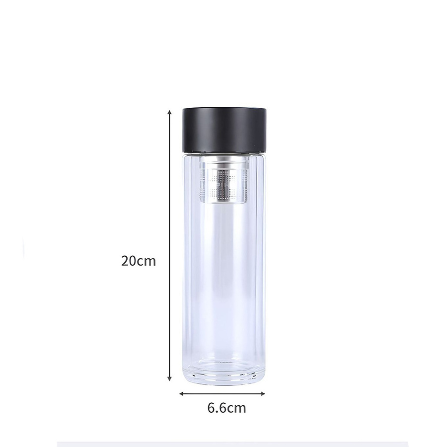 300ml 400ml Magnetic double-layer high borosilicate glass water cup separation tea water bottle gift wholesale