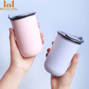 2024 Custom logo reusable stainless steel water tumbler portable travel coffee mug with lid