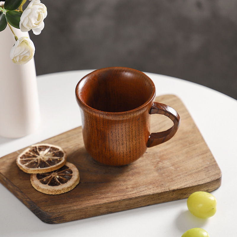 Creative Wooden Coffee Tea Cup Set  Eco Friendly Drink Mugs