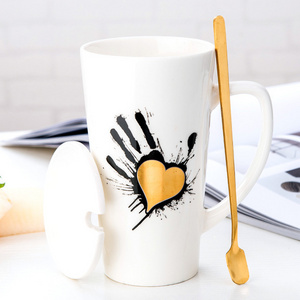 17oz Cone Shaped Ceramic Mug Personalized Coffee Mugs