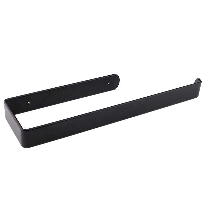 Black Bathroom Accessories Sets Toilet Tissue Roll Paper Holder Towel Rack Bar Rail Ring Robe Clothes Hook Hardware