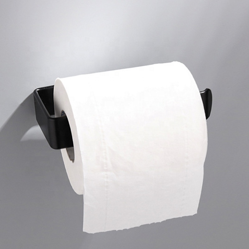 Black Bathroom Accessories Sets Toilet Tissue Roll Paper Holder Towel Rack Bar Rail Ring Robe Clothes Hook Hardware