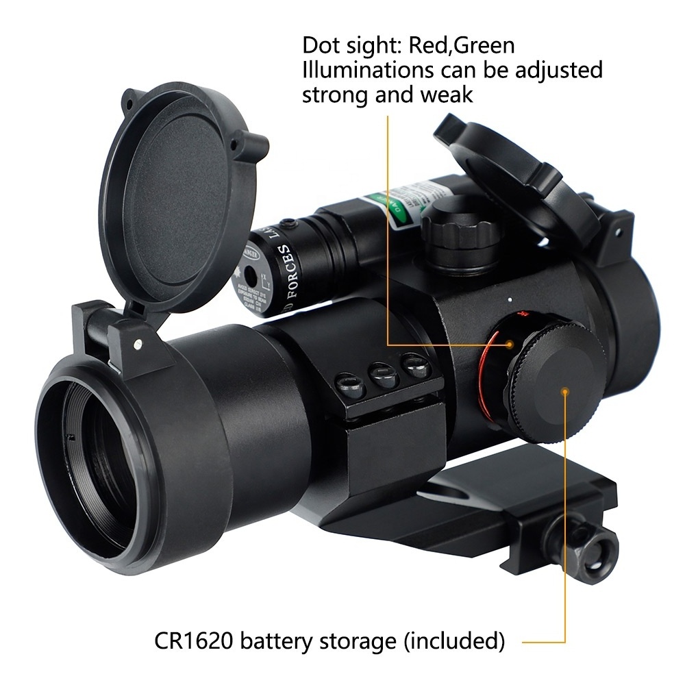 Ohhunt Factory Custom OEM 1X30 Red Dot Sight Scope Tactical Reflex Sight With Green Laser Sight