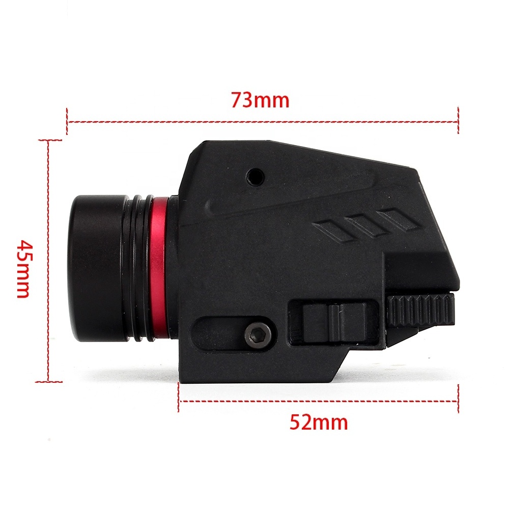 ohhunt 150 Lumens 20mm Mount Tactical LED Flashlight and Red Laser Sight for Hunting