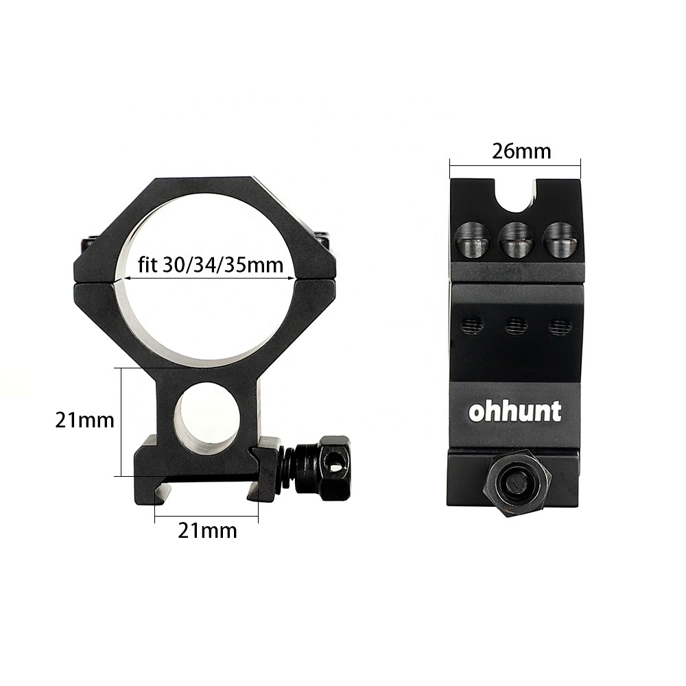 ohhunt High Profile Scope Mount Rings Fits 30mm 34mm 35mm Tube for Tactical Optical Sights scope Lasers Flashlights