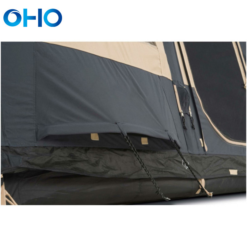 OHO Outdoor Waterproof Inflatable 8-10 Persons Large Glamping Airpole Tent for Family Team Camping