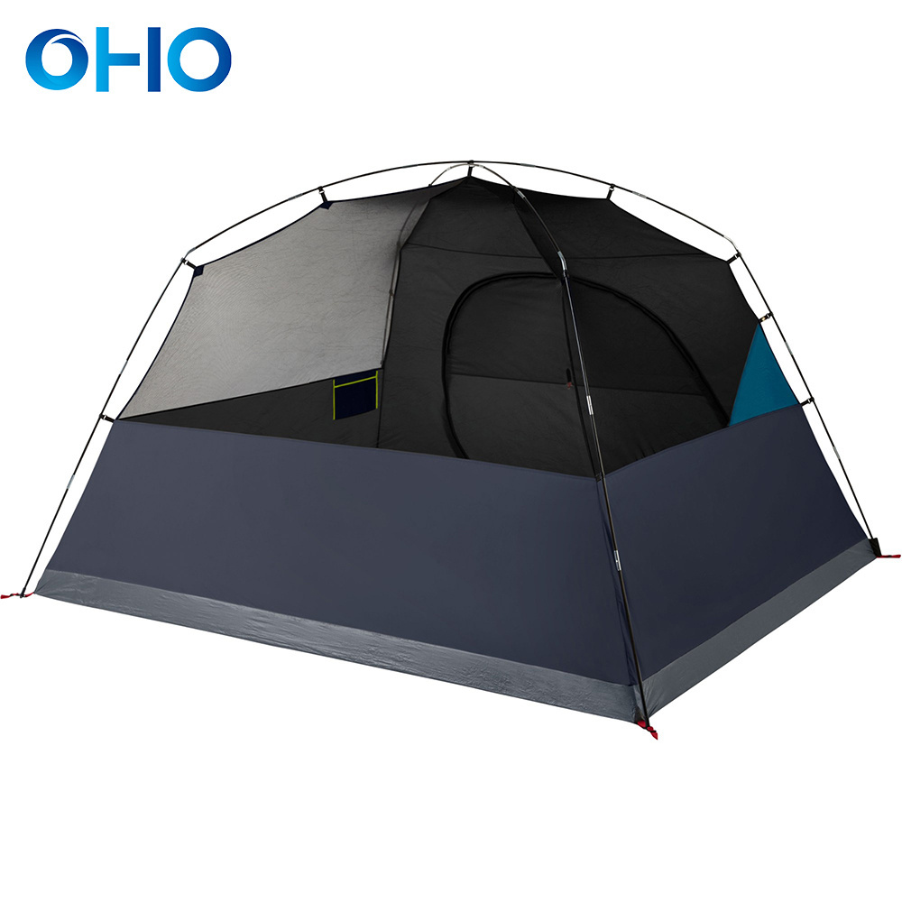 OHO High Quality Two Room Extra Large Outdoor Camping Tents 4 8 Persons Waterproof Outdoor Family Luxury Big Camping Tent