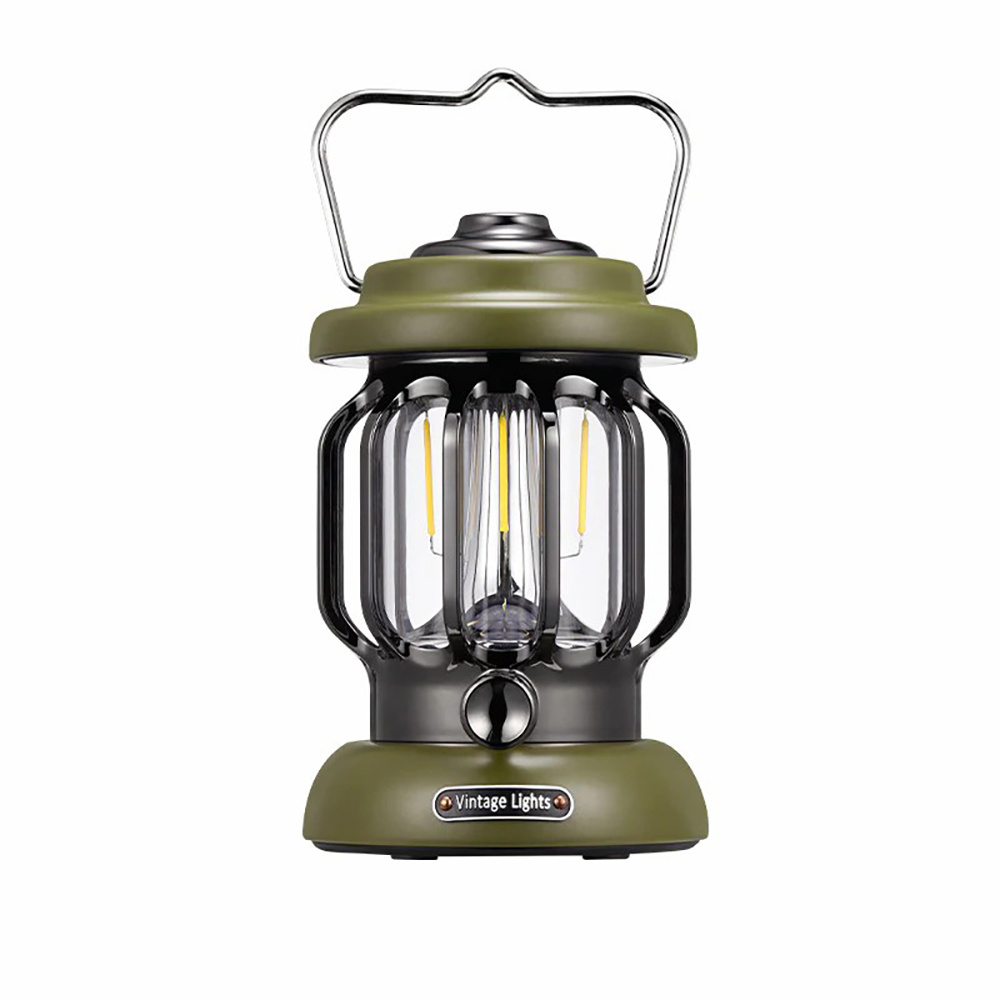 OHO Outdoor Camping Essentials Portable Atmosphere Lamp Rechargeable Adjustable Light Source Retro LED Lantern