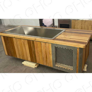 Hot Sale Ice Bath Tub Stainless Steel Liner Wood Cold Plunge Tub Cold Soak Recovery Pod With Chiller And Cover