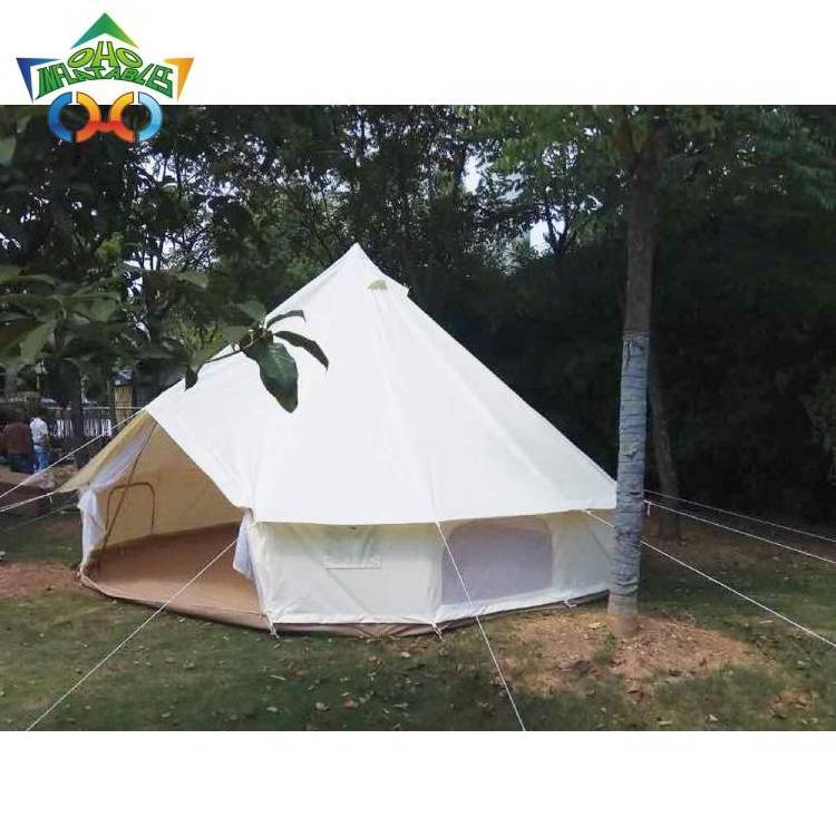 OHO Hot Selling Glamping Party Bell Tent 3m 4m 5m 6m Yurt Luxury Mongolia Holidays Camping Tent