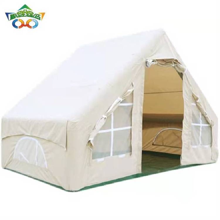 OHO Newly Durable Portable Inflatable Tent Outdoor Thickened Cotton Oxford Cloth Camping Tent 6 Person Family